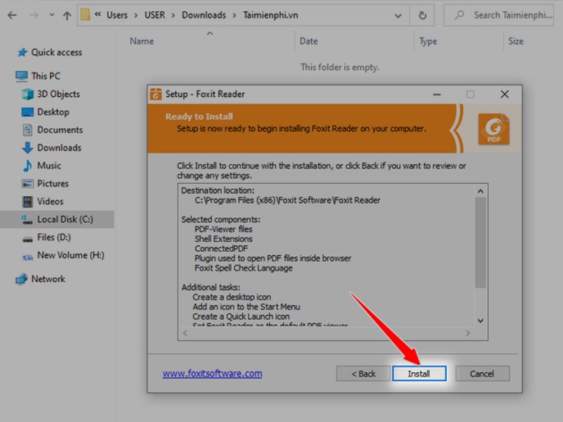 Bước 6.1: Cài đặt phần mềm Foxit PDF Reader