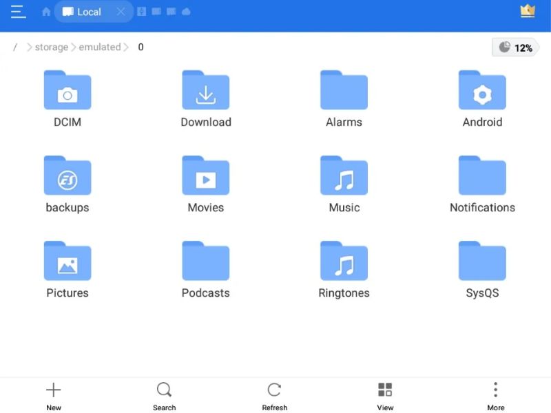 Giao diện phần mềm File es explorer